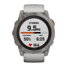 Спортивные часы Garmin fenix 7X Pro Sapphire Solar Edition, 51 мм, силиконовый ремешок цвета «серый туман»/«жжёный апельсин» - фото 10