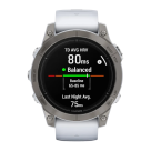 Спортивные часы Garmin epix Pro (Gen 2) Sapphire Edition, 47 мм, силиконовый ремешок цвета «Уайтстоун» - фото 5