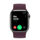Apple Watch Series 7 GPS + Cellular, 41mm, корпус из стали цвета «графит», плетёный монобраслет (Braided Solo Loop) цвета «Тёмная вишня»