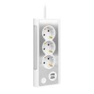 Сетевой фильтр Rombica Neo Trinity (1,5 м, 3 розетки, 2 USB-A) - фото 2