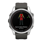 Спортивные часы Garmin fenix 7S Pro Solar Edition, 42 мм, графитовый силиконовый ремешок - фото 10