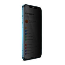 Защитное стекло с фильтром конфиденциальности Deppa PRIVACY для iPhone 12 Pro Max (2.5D, 0,3 мм, 9H; полная проклейка, олеофобное покрытие)