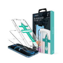 Защитное стекло с установочной формой Deppa для iPhone 12 Pro Max (2.5D, 0,3 мм, 9H; олеофобное покрытие; комплект — 2 шт.)
