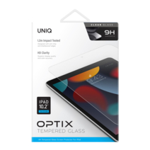 Защитное стекло с установочной рамкой Uniq Optix Clear для iPad (с 7-го по 9-ое поколение; 2019–2021)