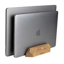 Двойная вертикальная деревянная подставка Oakywood для ноутбука и планшета