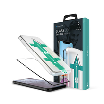 Защитное стекло с установочной формой Deppa для iPhone X и XS (3D, 0,3 мм, 9H; олеофобное покрытие; комплект — 2 шт.)