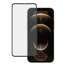 Защитное стекло с сеткой на динамик Hardiz для iPhone 12 и 12 Pro (2.5D, 0,33 мм, 9H; олеофобное покрытие)