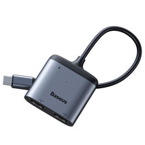 Многопортовый адаптер Baseus с одинарным коннектором USB-C (USB-C PD 60 Вт, 2 HDMI 4K)