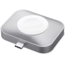 Двустороннее беспроводное зарядное устройство с коннектором USB-C Satechi для AirPods и Apple Watch (MFi)