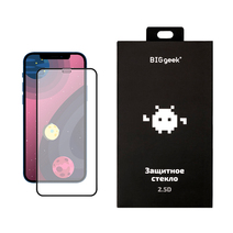 Защитное стекло Big Geek для iPhone 12 mini (2.5D, 0,33 мм, 9H; олеофобное покрытие)