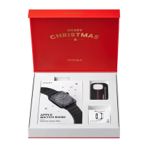 Блочный браслет из углеродного волокна PITAKA Christmas Limited Edition для Apple Watch Ultra и Ultra 2