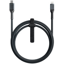 Дата-кабель с кевларовой оплёткой и ремешком Nomad USB-C/Lightning (1,5 м, 18 Вт, 480 Мбит/с; MFi, поддержка PD)