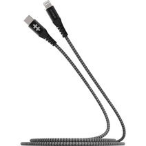 Дата-кабель с нейлоновой оплёткой HYPER HyperDrive USB-C/Lightning (2 м, 60 Вт; MFi, поддержка PD)