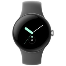 Умные часы Google Pixel Watch, 4G LTE + Bluetooth/Wi-Fi, «Полированный серебристый» корпус, ремешок Active цвета «Уголь»