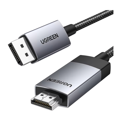 Кабель-адаптер с оплёткой Ugreen DisplayPort — HDMI (3 м) (DP119)