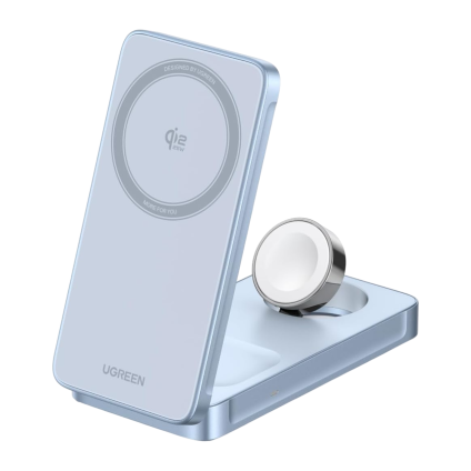 Складная зарядная станция MagSafe Ugreen MagFlow для iPhone, Apple Watch и AirPods (Qi2.2) (W757)