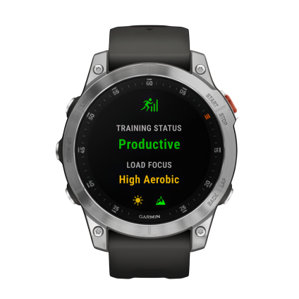 Спортивные часы Garmin epix (Gen 2) Standard Edition, 47 мм, чёрный силиконовый ремешок