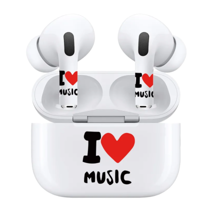 Виниловые наклейки VLP Easy Art «I❤️music» для AirPods Pro 2