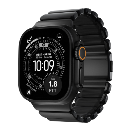 Титановый блочный браслет Nomad Stratos Band для Apple Watch 44, 45, 46 мм и Ultra 2–3