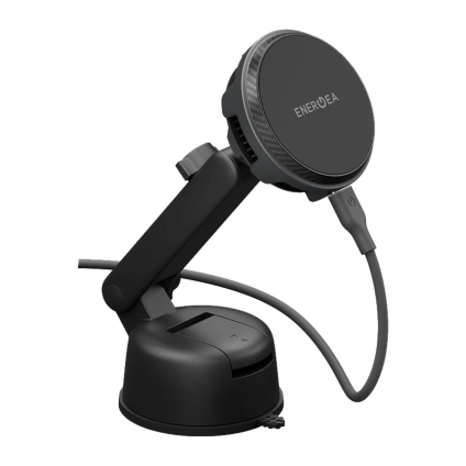 Автомобильный держатель MagSafe с беспроводной зарядкой и активным охлаждением Energea MagArctic Drive (Qi2.2)