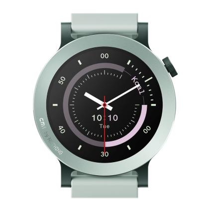 Умные часы CMF Watch 3 Pro by Nothing, плоский безель, светло-зелёный силиконовый ремешок