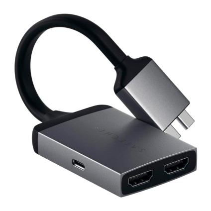 Переходник Satechi USB-C — 2 HDMI 2.0, USB-C