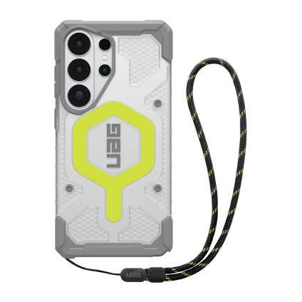 Защитный прозрачный чехол MagSafe с ремешком на запястье UAG Pathfinder Clear для Samsung Galaxy S26 Ultra