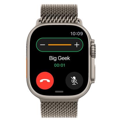 Часы Apple Watch Ultra 4, 49 мм, титан светлого цвета, миланский сетчатый браслет (2026)