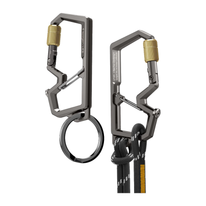 Карабин с заводным кольцом для ключей и ремешком Spigen Carabiner LF101