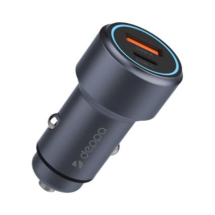 Автомобильное зарядное устройство Deppa Car Charger мощностью 48 Вт (USB-C, USB-A)
