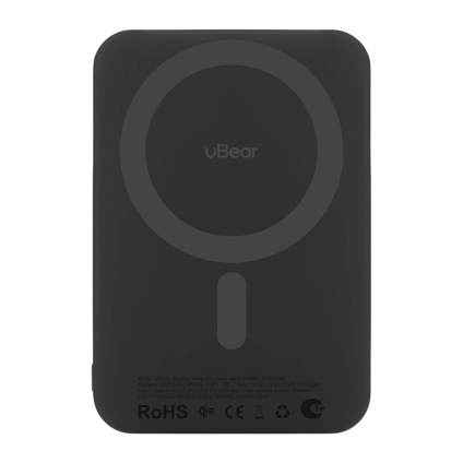 Внешний аккумулятор MagSafe с подставкой uBear Accent (Qi2) (5000 мА·ч)