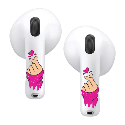 Виниловые наклейки VLP Easy Art «Розовое сердечко» для AirPods 4