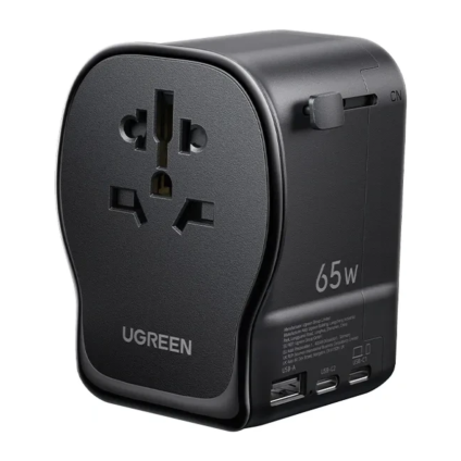 Универсальное сетевое зарядное устройство Ugreen мощностью 65 Вт (1 розетка, 2 USB-C, USB-A) (GaN) (S550)