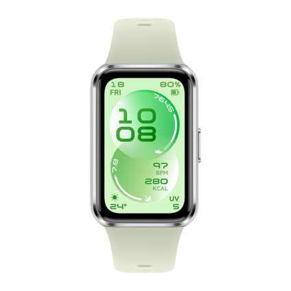 Фитнес-браслет HUAWEI Band 11 Aluminum, зелёный ремешок (версия Global)
