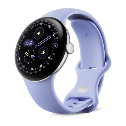 Умные часы Google Pixel Watch 4, 41 мм, Wi-Fi, ремешок цвета «голубой ирис» (версия Global)