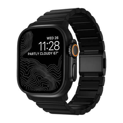 Титановый блочный браслет Nomad Titanium Band V3 для Apple Watch 44, 45, 46 мм и Ultra 2–3