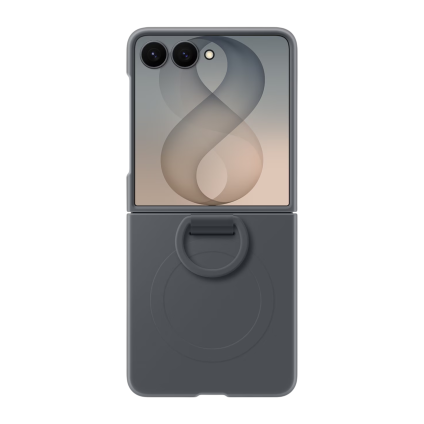 Силиконовый чехол MagSafe с кольцом-держателем Samsung Silicone Ring Magnet Case для Samsung Galaxy Z Flip8