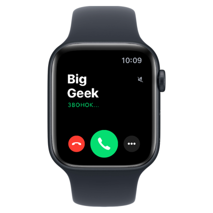 Часы Apple Watch SE 3, 44 мм, алюминий цвета «тёмная ночь», ремешок Sport Band цвета «морской синий» (2026)