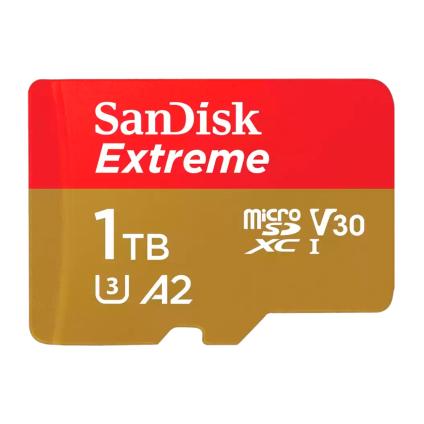 Карта памяти SanDisk Extreme microSDXC UHS-I 1 ТБ (U3, V30, A2)