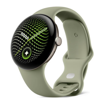 Умные часы Google Pixel Watch 5, 45 мм, Wi-Fi, оливковый ремешок