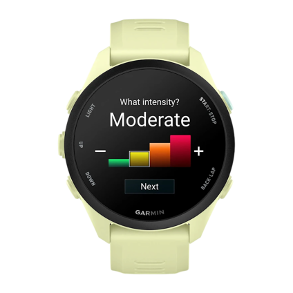 Спортивные часы Garmin Forerunner 70, силиконовый ремешок лимонного цвета