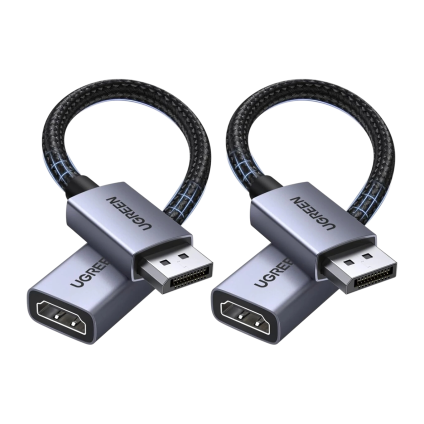 Переходник Ugreen DisplayPort 1.2 — HDMI 1.4 (20 см) (2 шт.) (DP133)