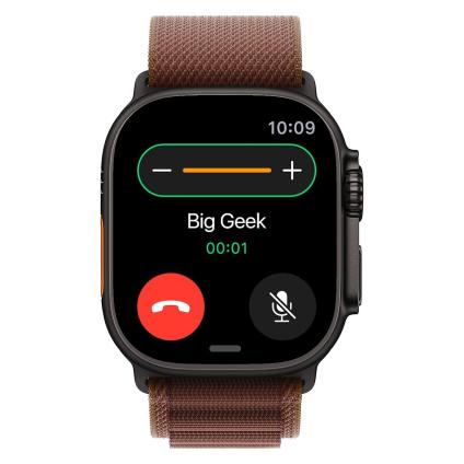 Часы Apple Watch Ultra 4, 49 мм, титан чёрного цвета, ремешок Alpine бордового цвета (2026)