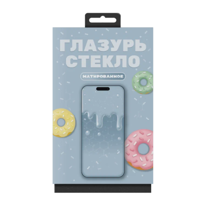 Матовое защитное стекло ГЛАЗУРЬ «Голубая» для iPhone 17 и 17 Pro