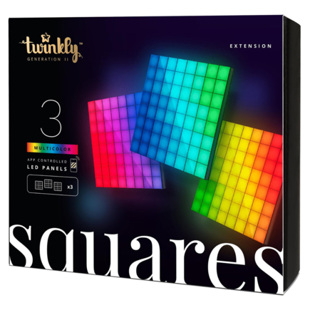 Дополнительные модули для умной светодиодной панели Twinkly Squares Extension (комплект — 3 шт.)