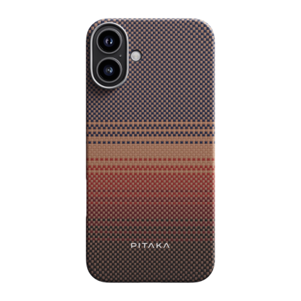 Чехол из арамидного волокна с поддержкой MagSafe PITAKA Tactile Woven Case Sunset · Moonrise для iPhone 16