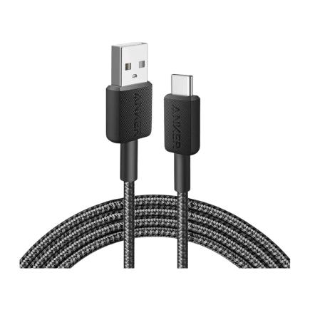 Кабель с нейлоновой оплёткой Anker 322 PowerLine USB-C — USB-A (0,9 м) (A81H5)