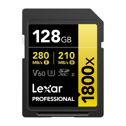 Карта памяти Lexar Professional Gold 1800x SDXC UHS-II 128 ГБ (U3, V60)