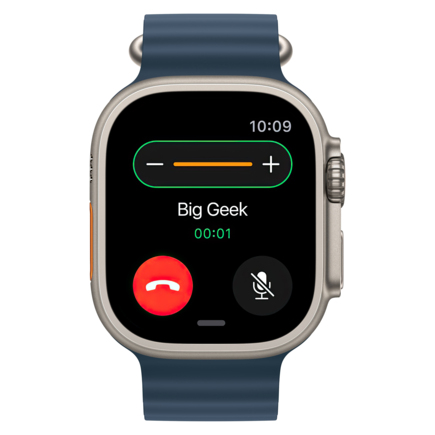 Apple Watch Ultra 2, 49мм, корпус из титана, ремешок Ocean синего цвета
