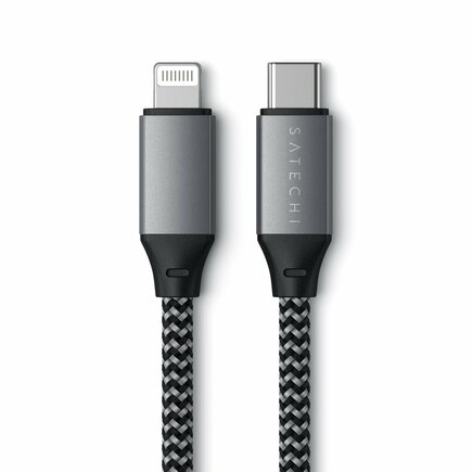 Дата-кабель с нейлоновой оплёткой Satechi USB-C — Lightning (1,8 м)